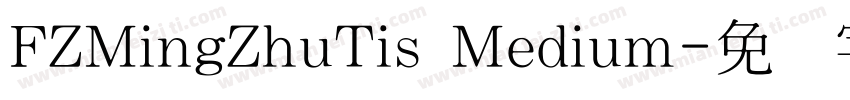 FZMingZhuTis Medium字体转换